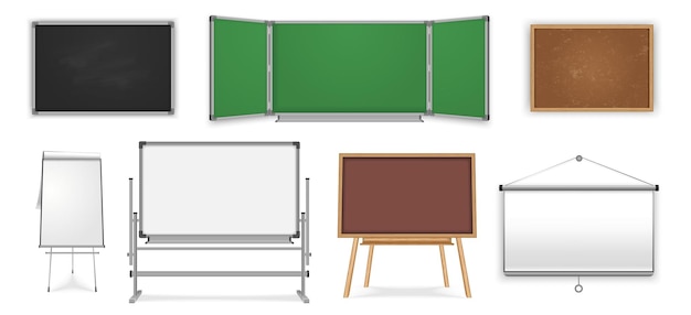 Realistic School Office Boards Vector Set – Download Free Stock Photos