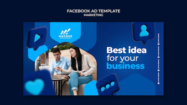 Gradient Facebook Ad Design Template – Free Download