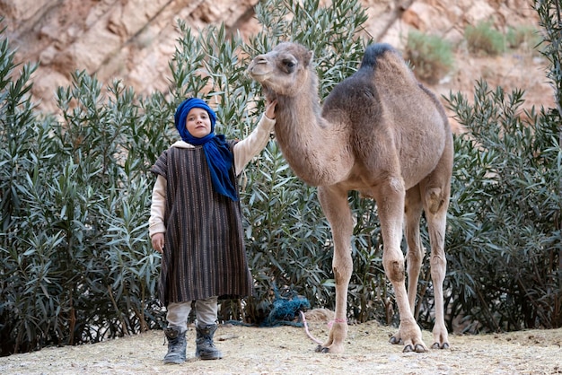 Child with Camel in Dades Gorges, Morocco – Free Download