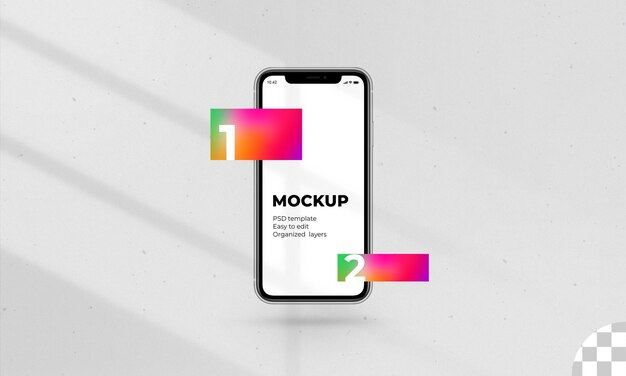 Mobile Phone Screen Mockup Template for Free Download