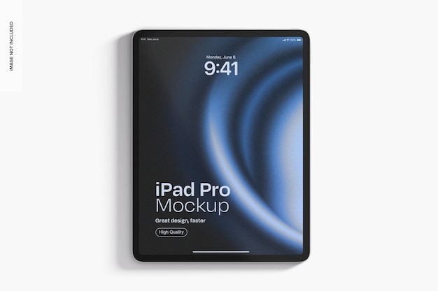 Space Gray iPad Pro Mockup Top View – Free Download