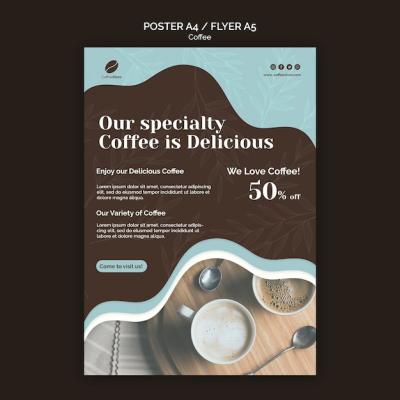 Coffee Store Poster Template – Free Download