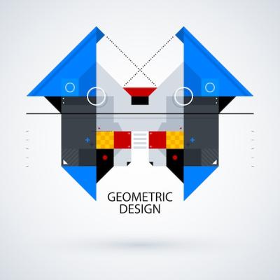 Symmetric Geometric Background Design – Free Download