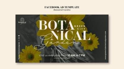 Botanical Garden Template in Flat Design – Free to Download