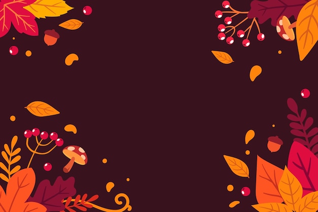 Autumn Background in Flat Design – Free Stock Photo Download