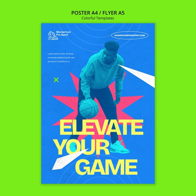 Colorful Sport Flyer Template – Free Download