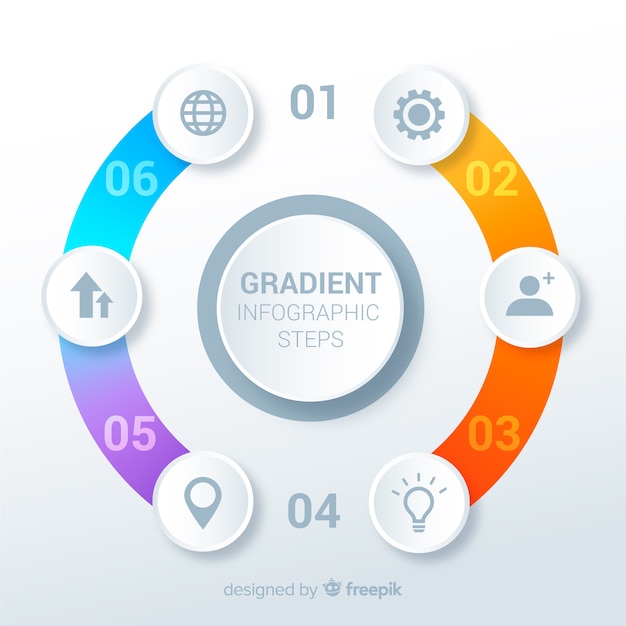 Gradient Infographic Steps Concept – Free Stock Photo for Download