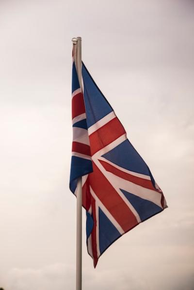 Britain’s Flag Against a Clear Blue Sky – Free Download