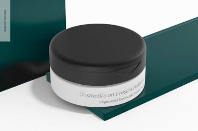 Plastic Moisturizing Cream Jar Mockup – Free Download