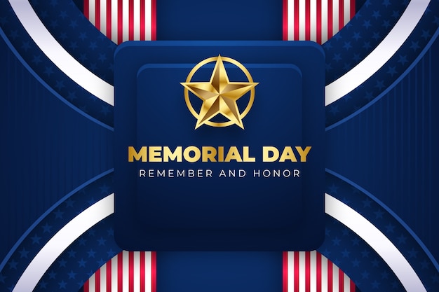 Gradient Memorial Day Background – Free Download