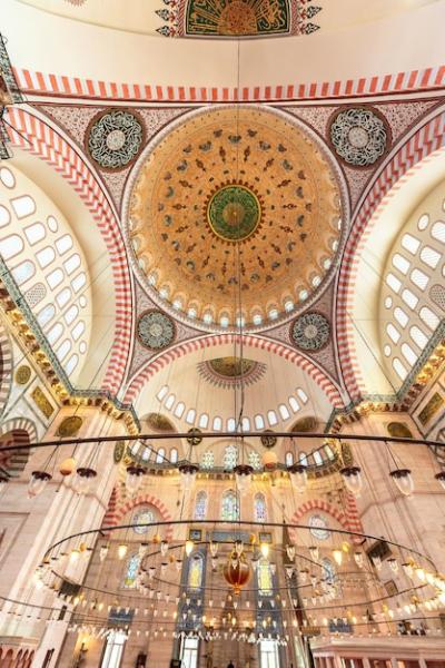 Interior View of the Suleymaniye Mosque in Istanbul Turkey – Free Stock Photo for Download