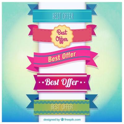 Best Offer Ribbon Banners – Free Download