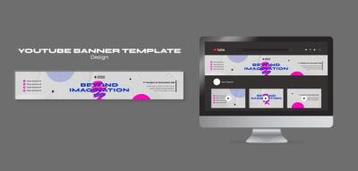 Flat Design Studio YouTube Banner – Free Download