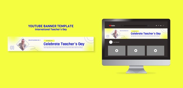 International Teacher’s Day YouTube Banner Template – Free Download