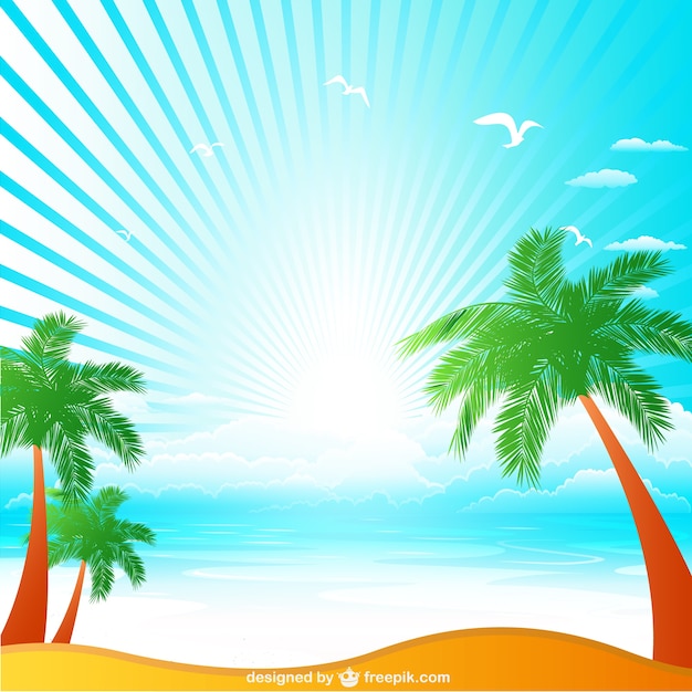 Stunning Sunrise at a Tropical Beach – Free to Download