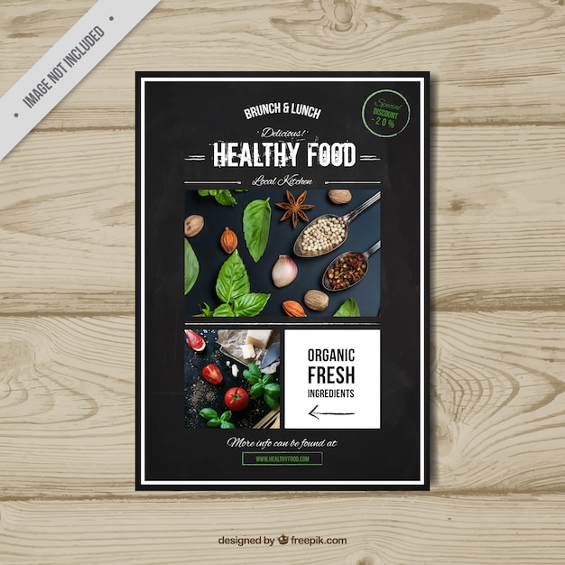 Healthy Food Retro Brochure – Free Download for Stock Photos