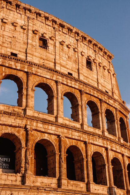 Low Angle View of Historical Building Against Clear Sky – Free Download