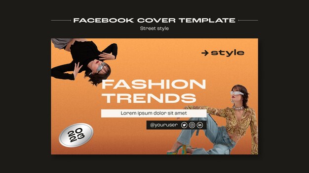 Flat Design Fashion Template – Free Download PSD