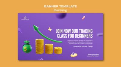 Banner Template for Online Banking and Finance – Free to Download