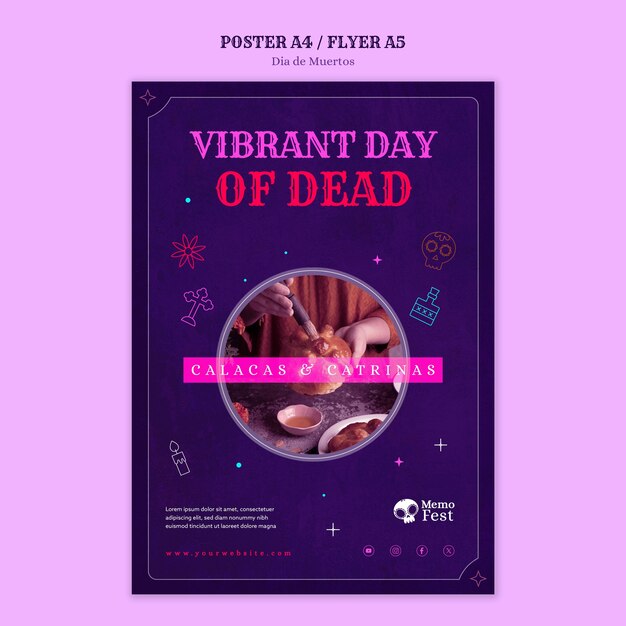 Dia de Muertos Template Design – Free Download