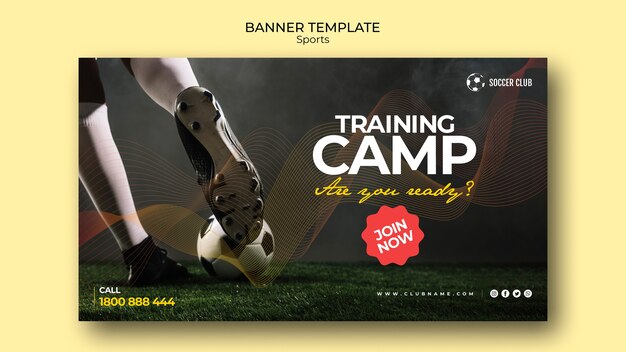 Soccer Club Training Camp Banner Template – Free Download