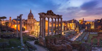 Panoramic View of Ancient Roman Forum at Sunrise in Rome, Italy – Free Stock Photo, Download for Free