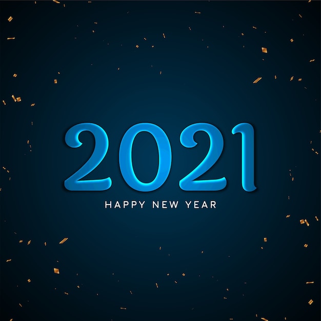 Bright Blue Text Background for Happy New Year 2021 – Free Download