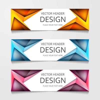 Abstract Web Banner Design Background Templates – Free Download