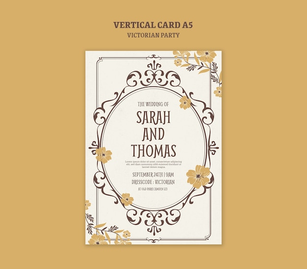 Victorian Party Template Design – Free Download of Stylish PSD Templates