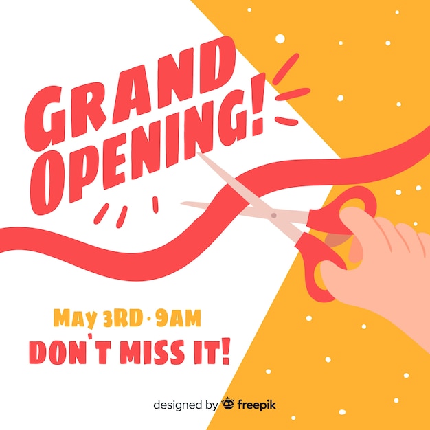 Grand Opening Vector Templates – Free Download