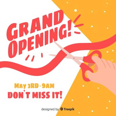 Grand Opening Vector Templates – Free Download