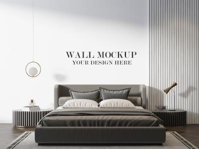 Luxury Art Deco Bedroom Wall Mockup – Free Download