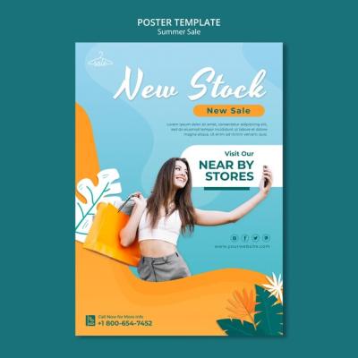 Summer Sales Print Template – Free to Download