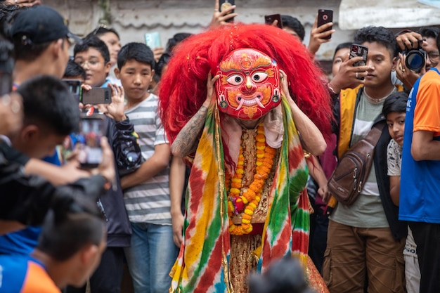 Majipa Lakhey Indra Jatra Festival in Kathmandu, Nepal – Free Download