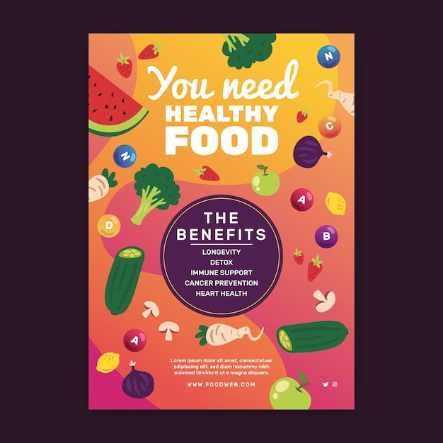 Healthy Food Poster Template – Download Free Stock Photos