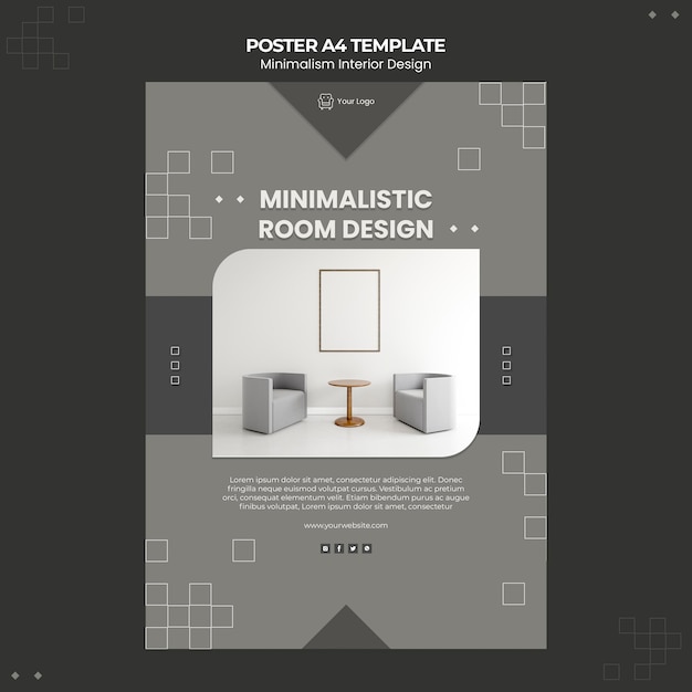 Minimalist Interior Design Poster Template – Free Download