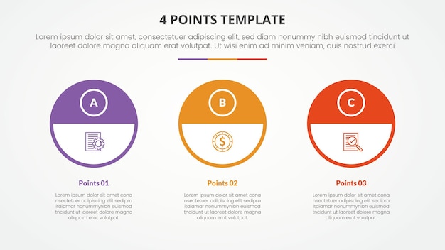 3 Points Stage Template Infographic Concept for Slide Presentations – Free to Download