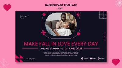 Love Banner Template with Photo – Free Download