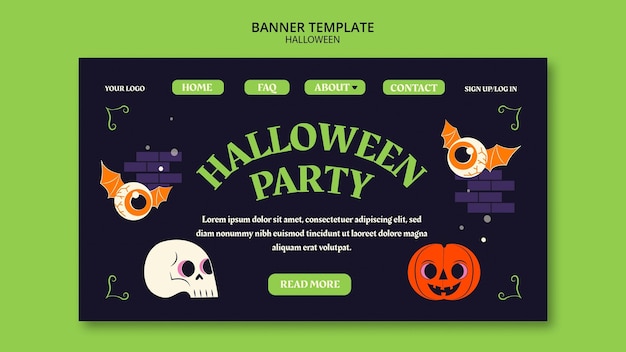 Halloween Celebration Landing Page Template – Free to Download