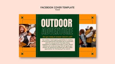 Flat Design Travel Adventure Facebook Cover – Free to Download