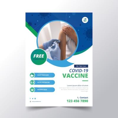 Gradient Coronavirus Vaccine Flyer – Free Download