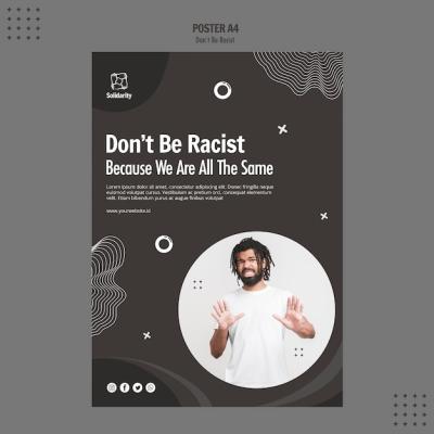 Racism Awareness Poster Template – Free Download