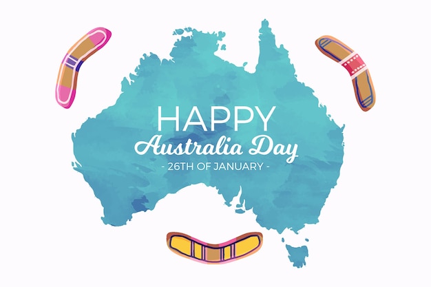 Watercolor Australia Day – Free Download, Free Stock Photo