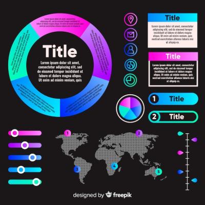 Gradient Infographic Element Collection – Download Free Stock Photos