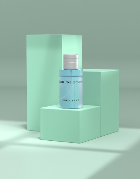 Highlight PSD of Blue Bottle Perfume – Free Download