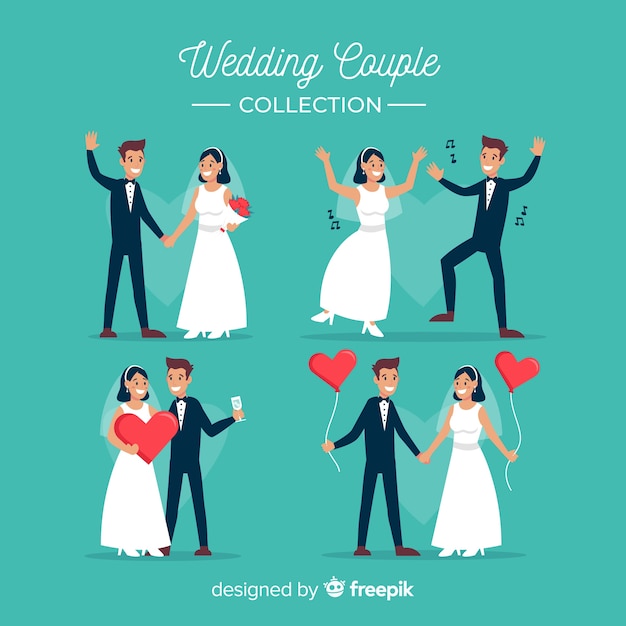 Wedding Couple Vector Templates – Free Download