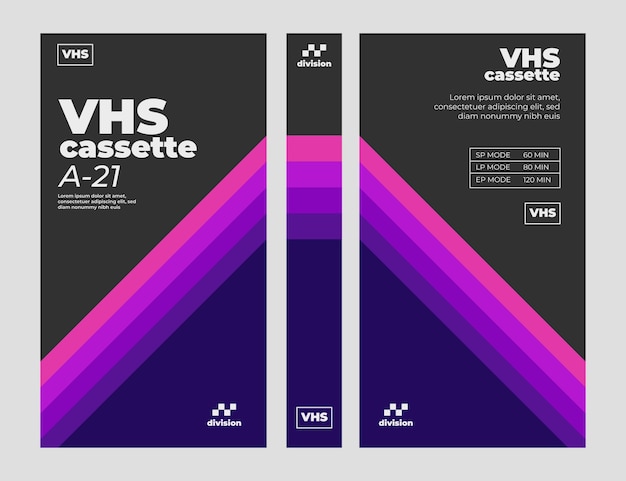 Flat Design VHS Cover Template – Free to Download