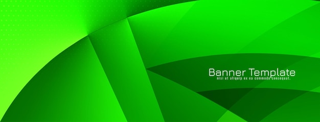 Glossy Modern Wave Style Green Corporate Banner Design – Free Download