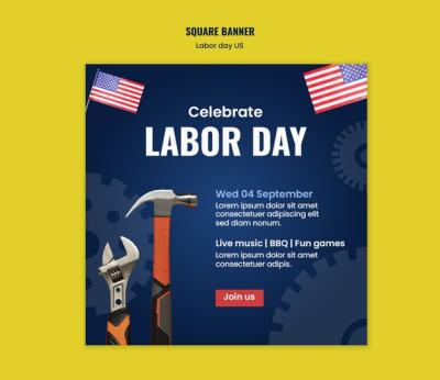 Labor Day Celebration Template – Download Free Stock Photo