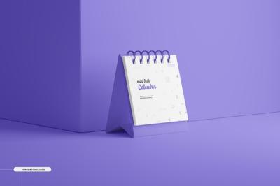 Mini Desk Calendar Mockup – Free Stock Photo for Download